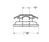 drawing of Round Metal Threaded Insert